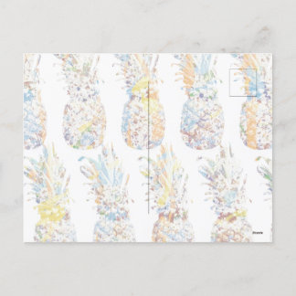 Kleurrijke ananasprint feestdagenkaart