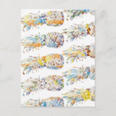 Kleurrijke ananasprint feestdagenkaart (Voorkant)