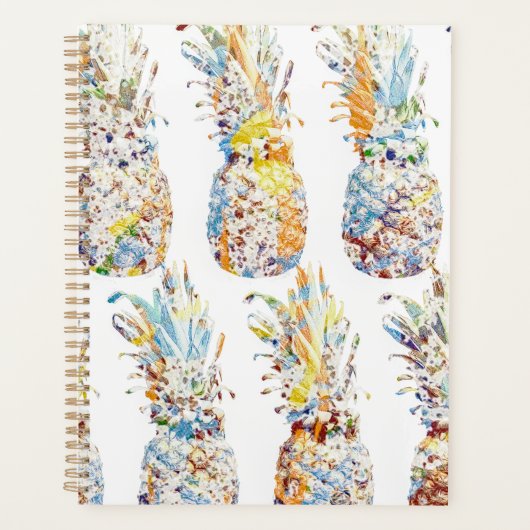 Kleurrijke ananasprint planner (Voorkant)