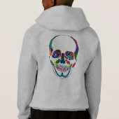 Kleurrijke Anatomische Suikerschedel Mozaïek Kinde (Achterkant)