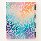 Kleurrijke Animal Print Art Spiral Notitieboek (Achterkant)