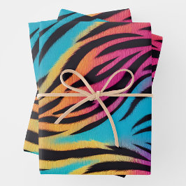 Kleurrijke Animal Print Art Wrapping Papiervellen Inpakpapier Vel