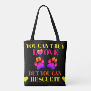 Kleurrijke Animal Rescue en Pet Adoptie Canvas tas