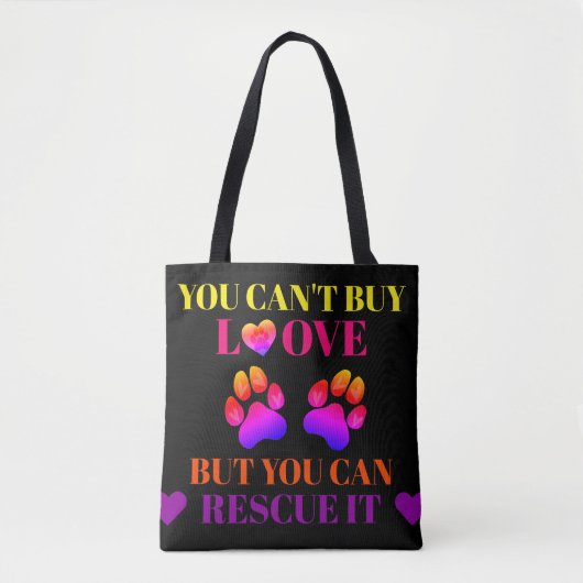 Kleurrijke Animal Rescue en Pet Adoptie Canvas tas (Voorkant)
