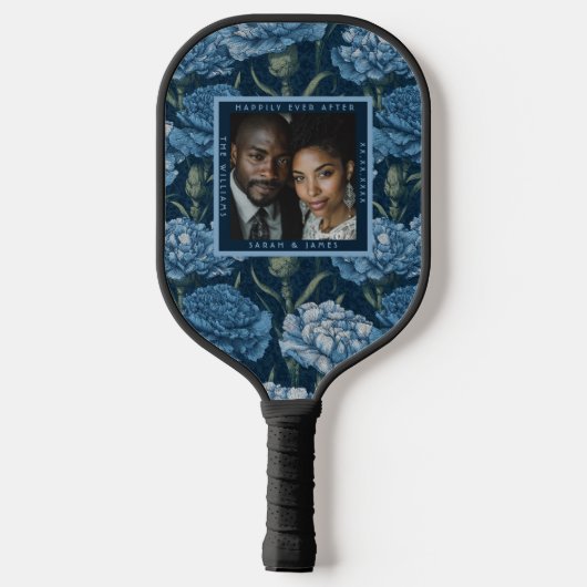 Kleurrijke Anjer Accent Boho Bruiloft Pickleball Paddle (Achterkant)