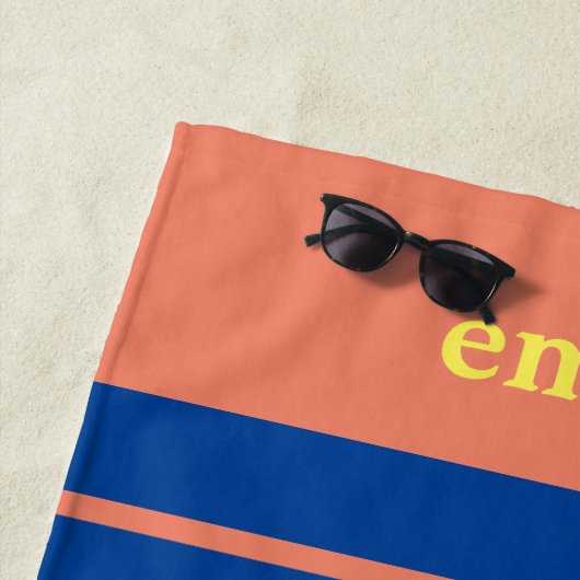 Kleurrijke Anker Gepersonaliseerd Strandlaken (In situ)