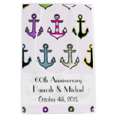 kleurrijke ankers, patroon van de anker, Jubileum Medium Cadeauzakje (Voorkant)