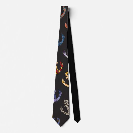 Kleurrijke ankers stropdas (Voorkant)