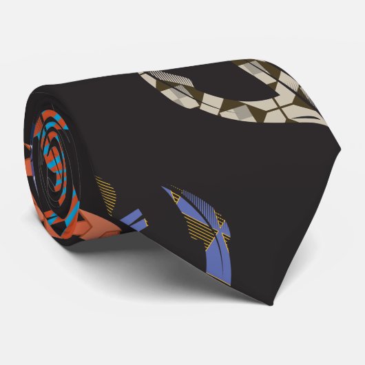 Kleurrijke ankers stropdas (Opgerold)