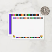 Kleurrijke ansichtkaart notitiekaartje (Voorkant / Achterkant in situ)