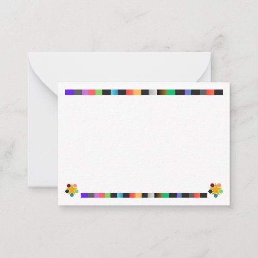 Kleurrijke ansichtkaart notitiekaartje (Voorkant)