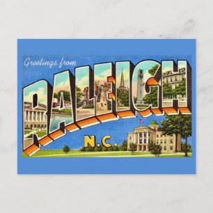 Kleurrijke ansichtkaart uit Raleigh Briefkaart