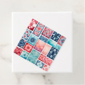 Kleurrijke Antiek Stamp Art Gift Labels (In situ)