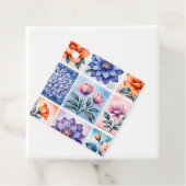 Kleurrijke Antiek Stamp Art Gift Labels (In situ)