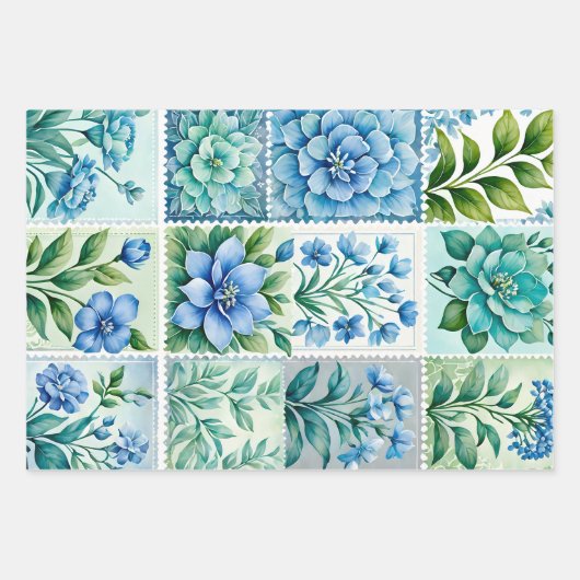 Kleurrijke Antiek Stamp Art Wrapping Papieren Blad Inpakpapier Vel (Voorkant 3)