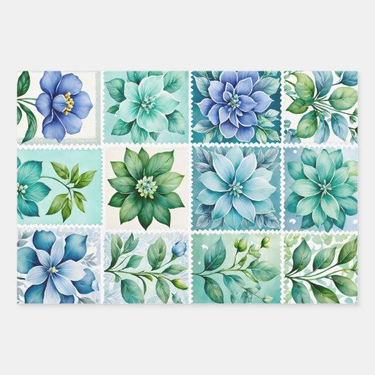 Kleurrijke Antiek Stamp Art Wrapping Papieren Blad Inpakpapier Vel (Voorkant 2)