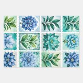 Kleurrijke Antiek Stamp Art Wrapping Papieren Blad Inpakpapier Vel (Voorkant)