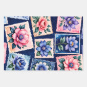 Kleurrijke Antiek Stamp Art Wrapping Papieren Blad Inpakpapier Vel (Voorkant 3)