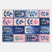 Kleurrijke Antiek Stamp Art Wrapping Papieren Blad Inpakpapier Vel (Voorkant 2)