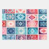 Kleurrijke Antiek Stamp Art Wrapping Papieren Blad Inpakpapier Vel (Voorkant 2)