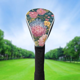 Kleurrijke Antieke Schildering met Oude Bloemen Golfheadcover