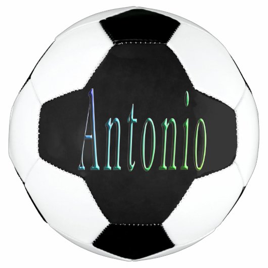 Kleurrijke Antonio naam, voetbal (Voorkant)
