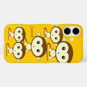 Kleurrijke apen veranderen geel in elke kleur Case-Mate iPhone case (Achterkant (horizontaal))