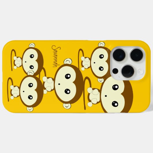 Kleurrijke apen veranderen geel in elke kleur Case-Mate iPhone case (Achterkant (horizontaal))