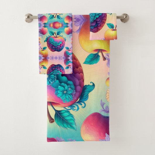 Kleurrijke appel bad handdoek (Insitu)