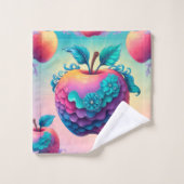 Kleurrijke appel bad handdoek (Wasdoekje)