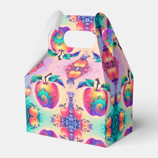 Kleurrijke appel bedankdoosjes (Achterkant)