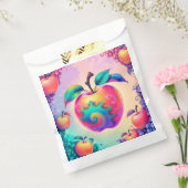 Kleurrijke appel bedankzakje (Gezegeld)