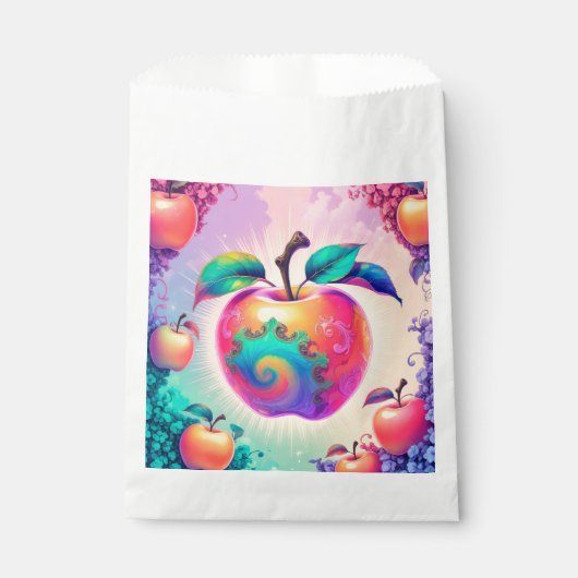 Kleurrijke appel bedankzakje (Voorkant)