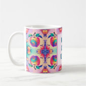 Kleurrijke appel met beste vader ooit koffiemok (Links)