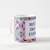 Kleurrijke appel met beste vader ooit koffiemok (Voorkant links)