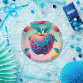 Kleurrijke appel papieren bordje (Feest)