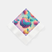 Kleurrijke appel servet (Hoek)