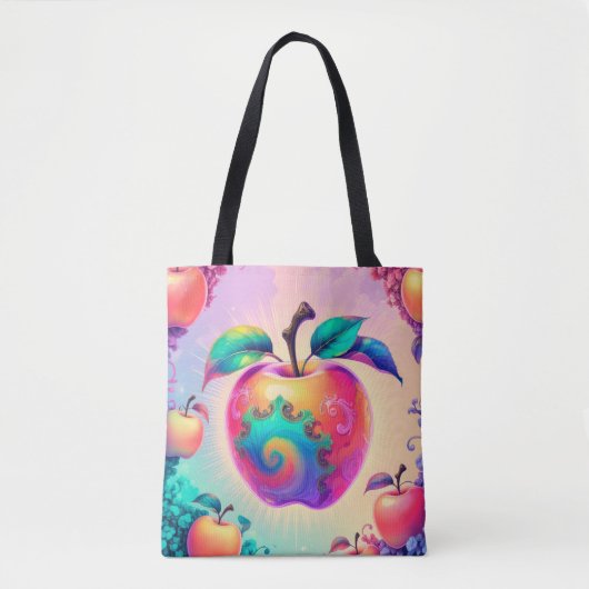 Kleurrijke appel tote bag (Voorkant)