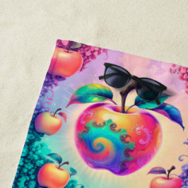 Kleurrijke appel voor de zomer strandlaken