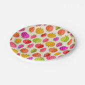 Kleurrijke appels en aardbeien met Retro Stars Papieren Bordje (Gekanteld)