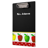 Kleurrijke appels leraar's klembord (Links)