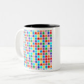 Kleurrijke appels tweekleurige koffiemok (Voorkant links)