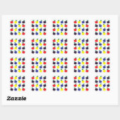 Kleurrijke Appels Vruchten Vierkante Sticker (Vel)