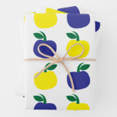 Kleurrijke appelvruchten inpakpapier vel (In situ)