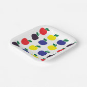 Kleurrijke appelvruchten papieren bordje (Gebogen)