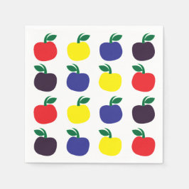 Kleurrijke appelvruchten servet