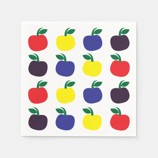 Kleurrijke appelvruchten servet (Voorkant)