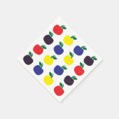 Kleurrijke appelvruchten servet (Hoek)
