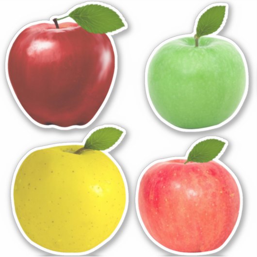 Kleurrijke appelvruchten sticker (Voorkant)