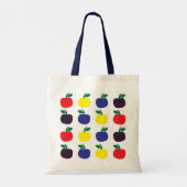 Kleurrijke appelvruchten tote bag (Achterkant)